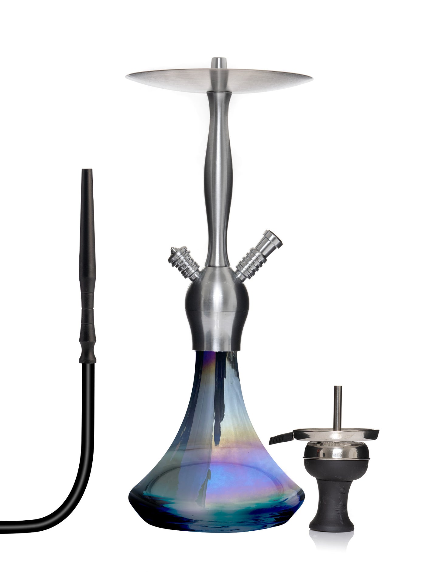 Alux Captain Shiny Black Aladin Shisha Pipe 50cm