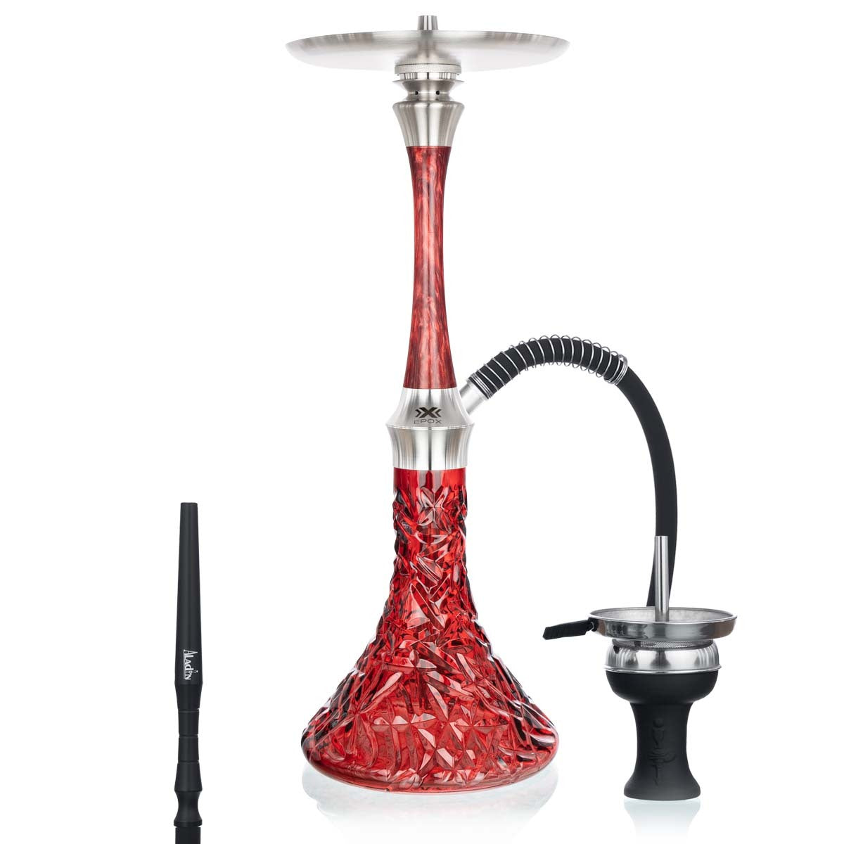 Aladin EPOX 580 Red and Black Premium Shisha Pipe 58cm