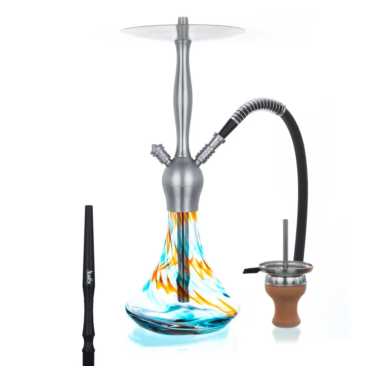 Alux Captain Green Turquoise Aladin Shisha Pipe 50cm - The Shisha Shop