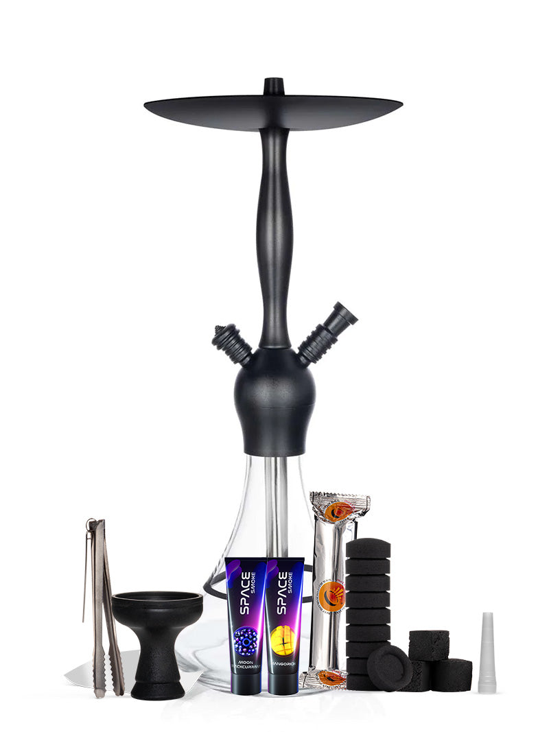 Alux Captain Complete Shisha Pipe Package - Black