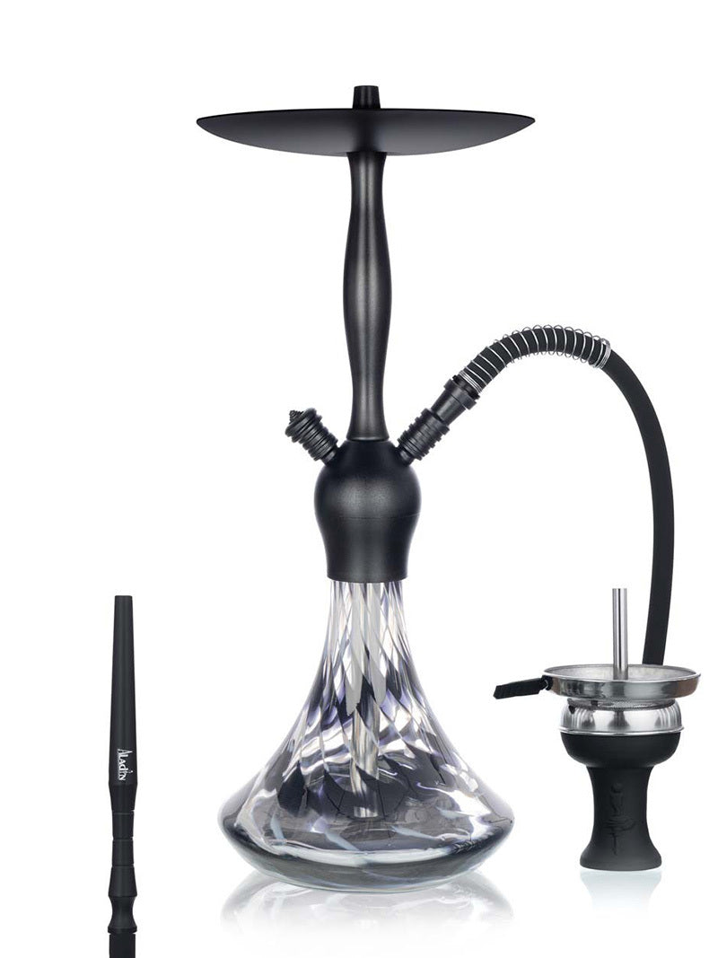 Alux Captain Aladin Shisha Pipe 50cm - Black - Black Wave - The Shisha Shop