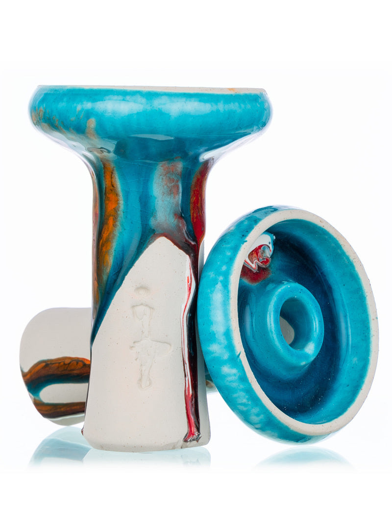 Aladin Phunnel Biggie Turquoise Rust Shisha Bowl