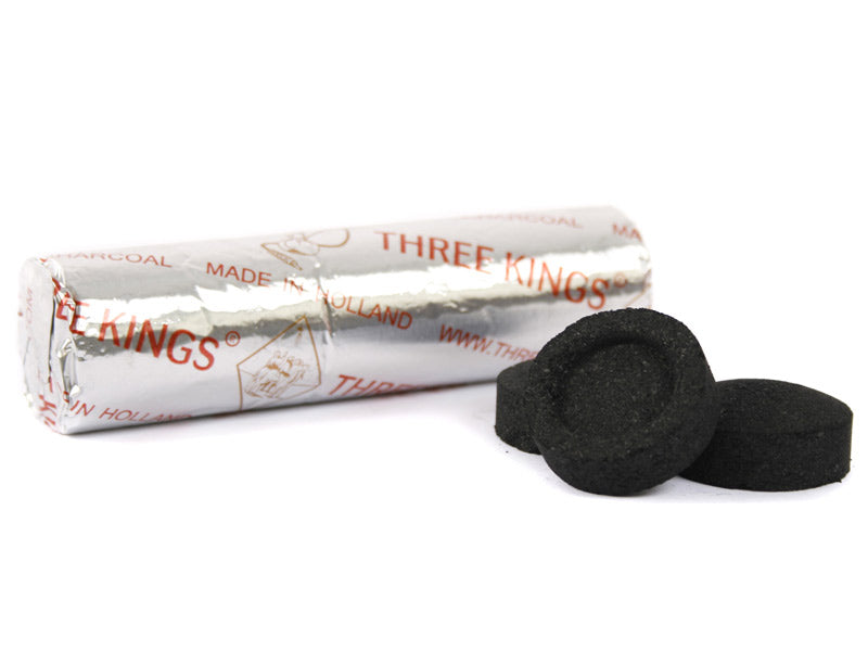 Three Kings Charcoal 33mm 1 Roll 10 Discs - The Shisha Shop