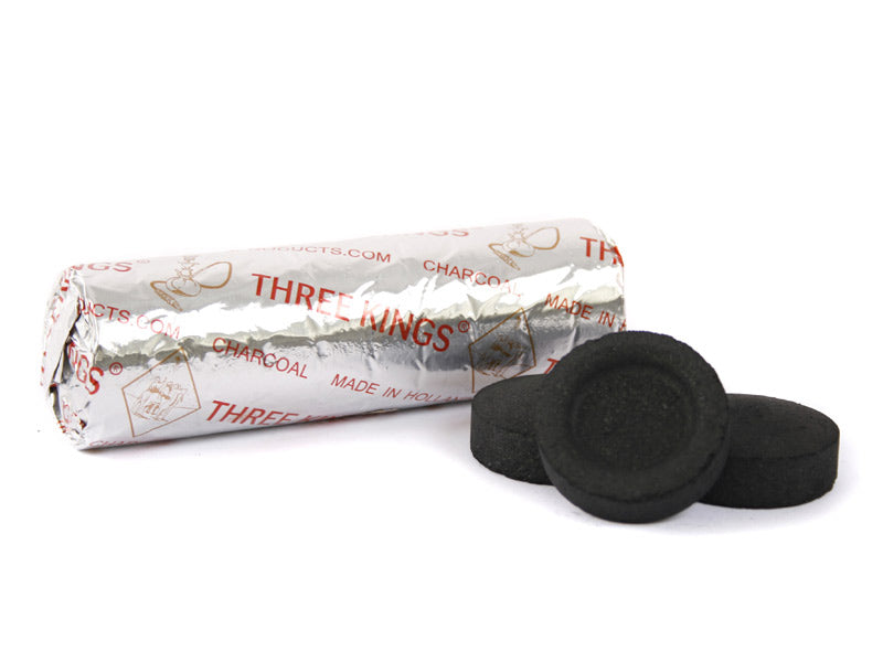 Three Kings Charcoal 40mm 1 Roll 10 Discs - The Shisha Shop