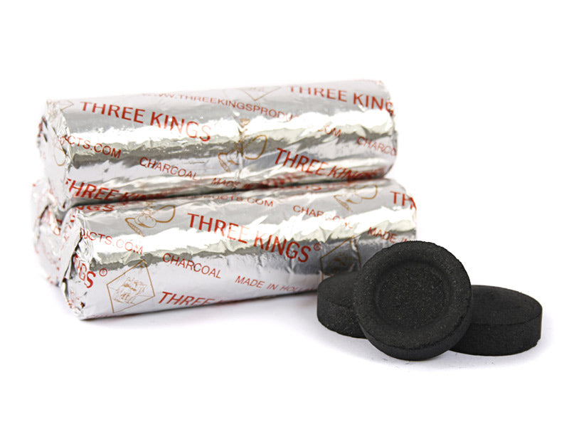 Three Kings Charcoal 40mm 3 Rolls 30 Discs - The Shisha Shop