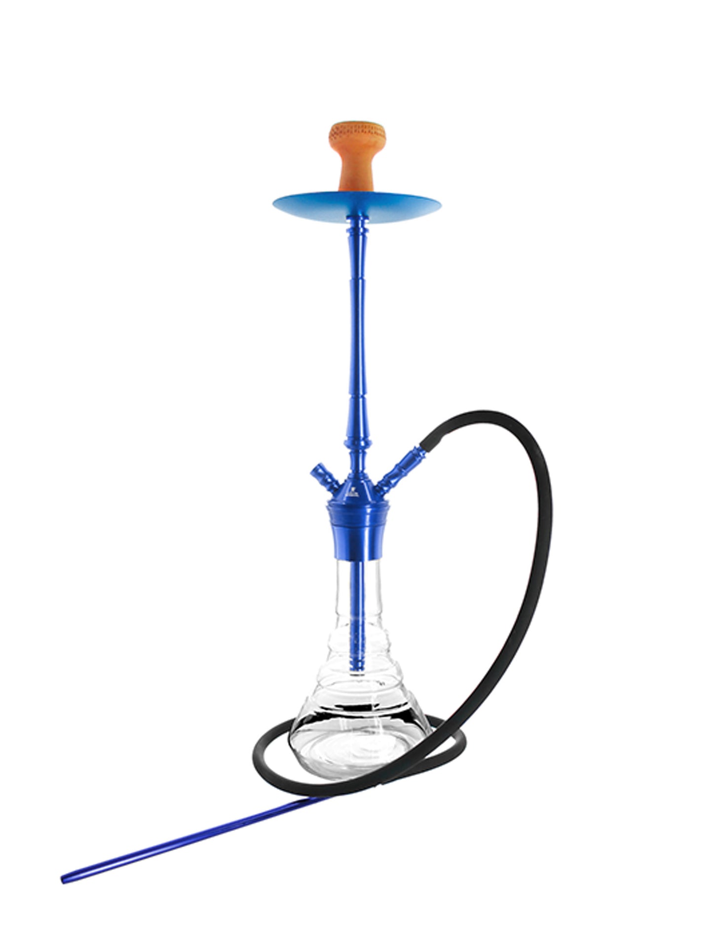 Kaya Clear ELOX 630 Lance Cut Blue Shisha Pipe - CLEARANCE