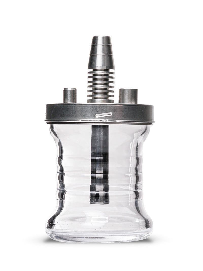 Oduman Micro V2.0 Clear Glass Shisha Pipe 18.5cm - The Shisha Shop