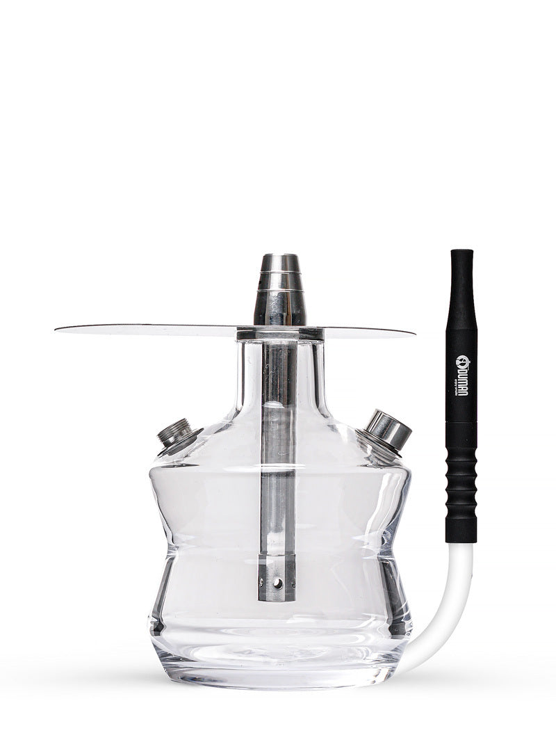 Oduman N3 On the Go Clear Glass Travel Shisha Pipe 20cm