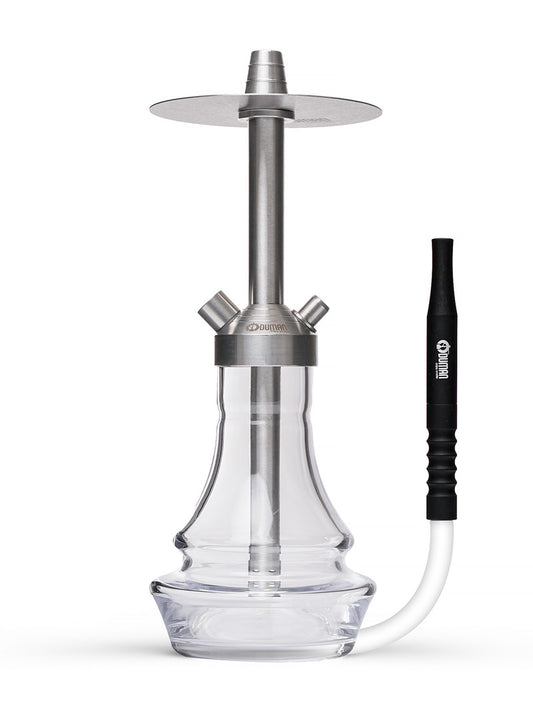 Oduman Gusto XS Clear Glass Shisha Pipe 31cm - The Shisha Shop
