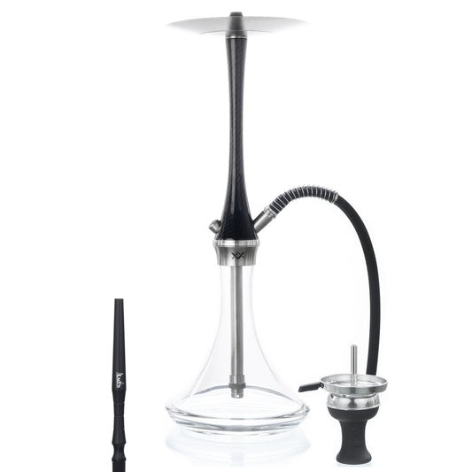 Aladin Valentino Shisha Pipe - Full Cover Black Carbon 67cm - The Shisha Shop