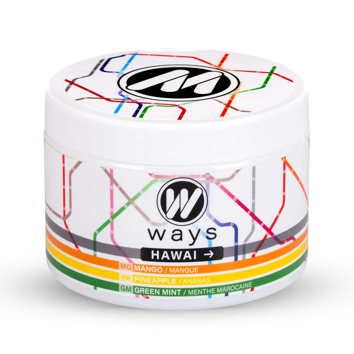 Ways Hawaii Shisha Flavour Pineapple, Mango and Mint Tobacco Free 200g