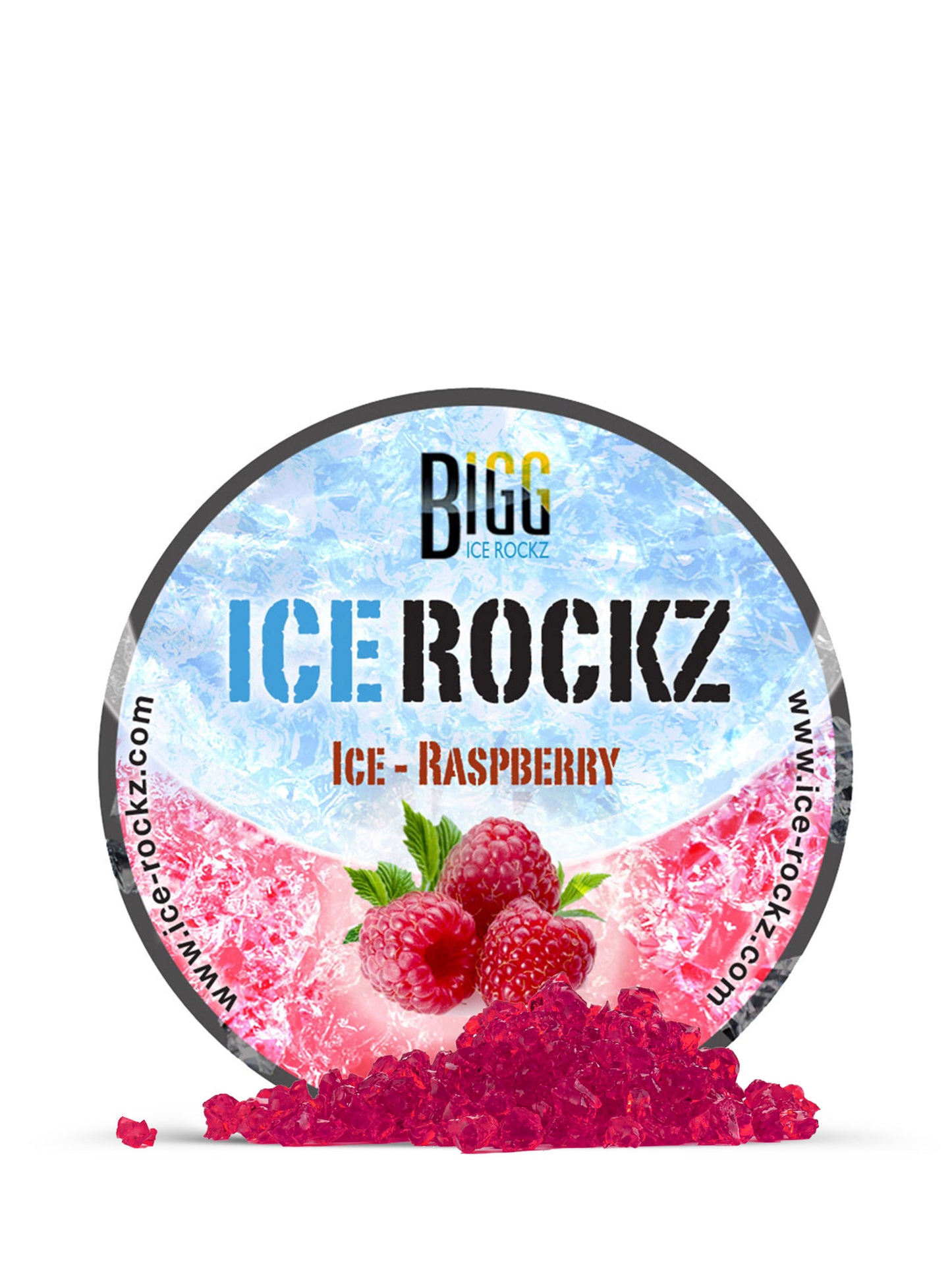 Raspberry Shisha Flavour BIGG Ice Rockz Tobacco Free 120g - The Shisha Shop