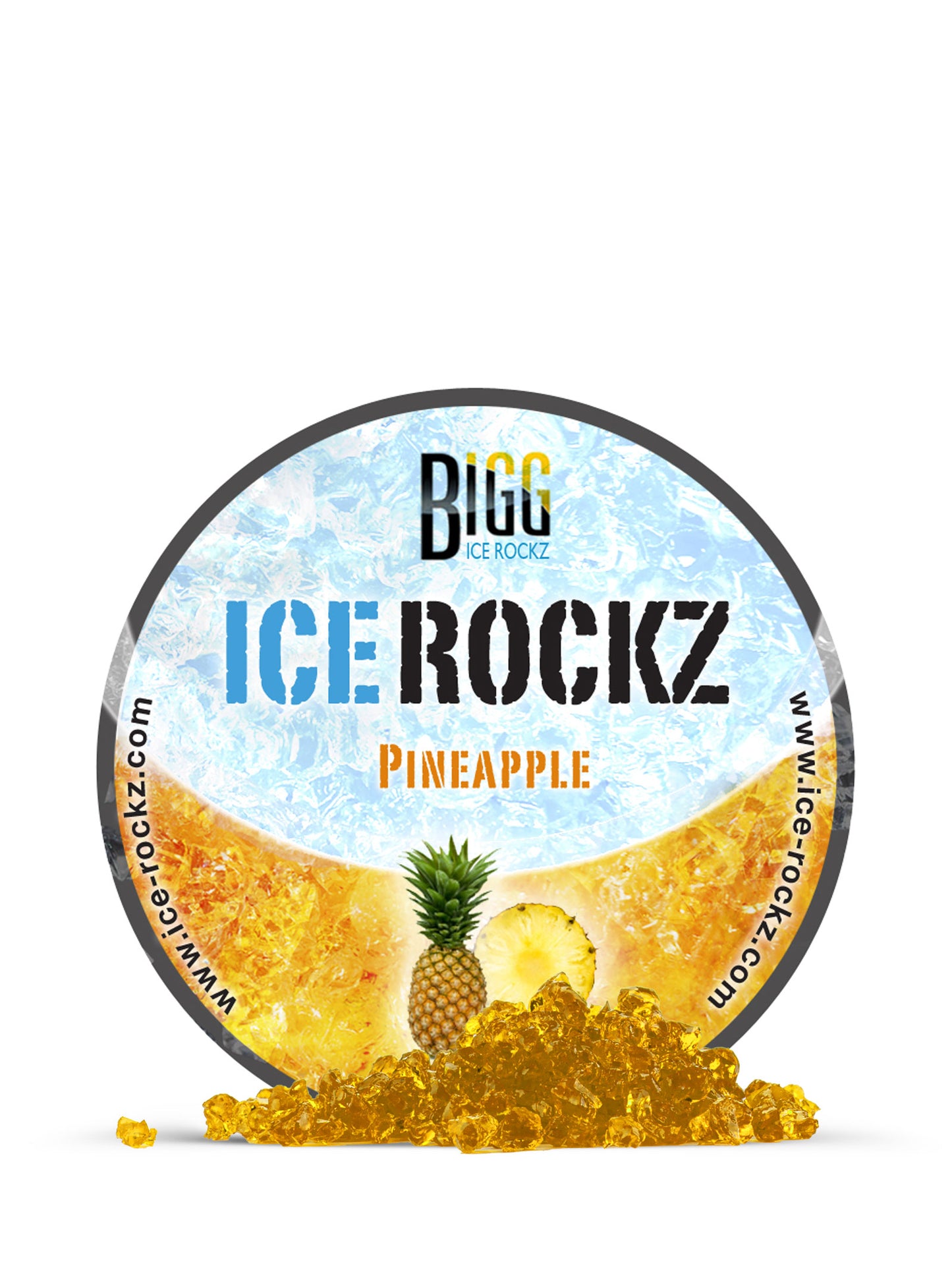 Pineapple Flavour BIGG Ice Rockz Tobacco Free Shisha 120g - The Shisha Shop