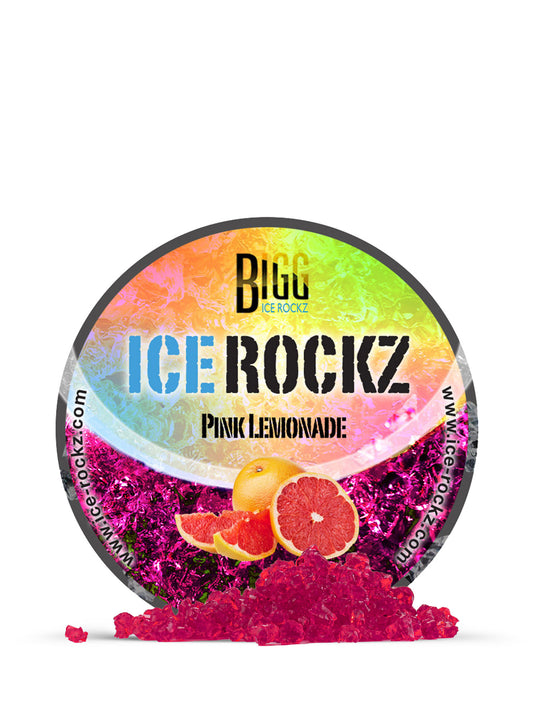 Pink Lemonade Flavour BIGG Ice Rockz Tobacco Free 120g - The Shisha Shop