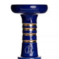 HC Cascade Funnel Blue Gold Ceramic Shisha Bowl