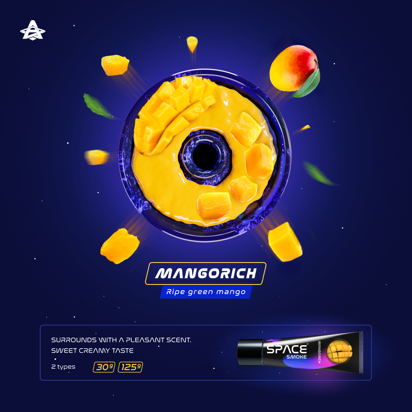 Space Smoke MangoRich (Ripe Green Mango) Hookah Paste - The Shisha Shop