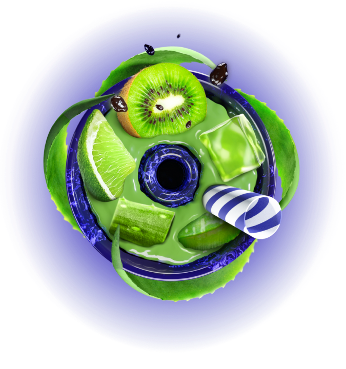 Space Smoke Light Mix Monster Green (Aloe + Kiwi + Lime) Hookah Paste 30g - The Shisha Shop