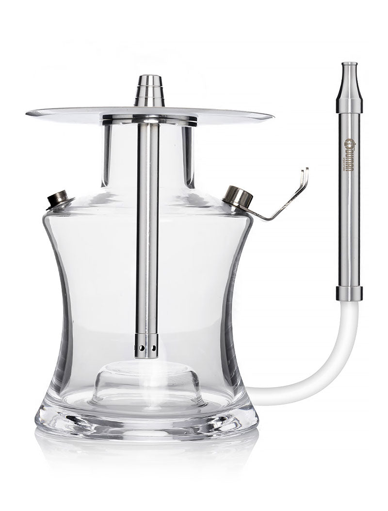 Oduman N2 Clear Glass Shisha Pipe 35cm - Default Title - The Shisha Shop