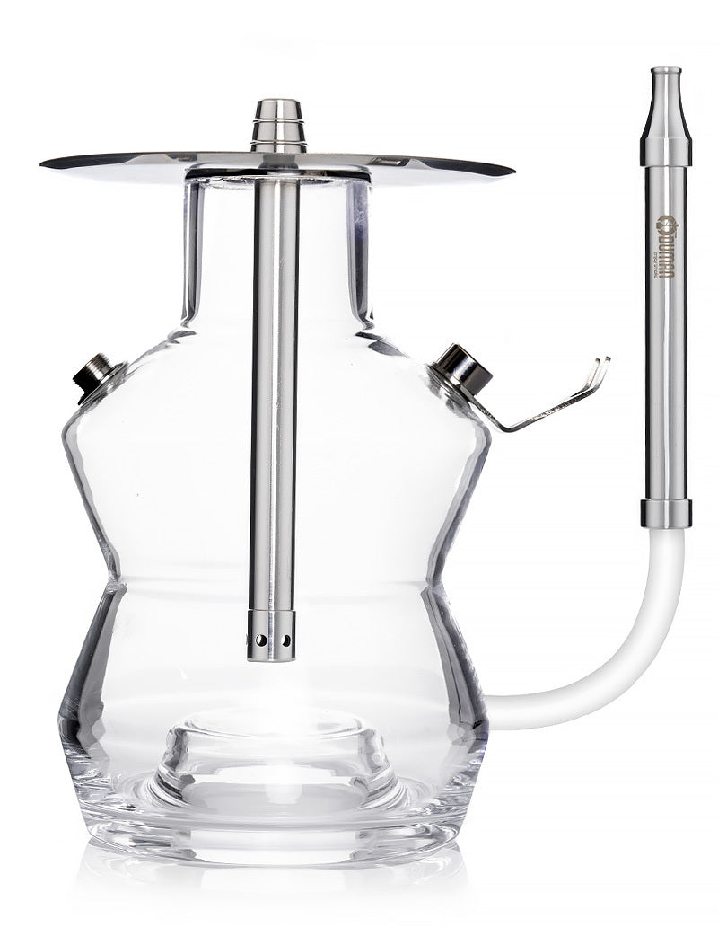 Oduman N3 Clear Glass Shisha Pipe 35cm - The Shisha Shop