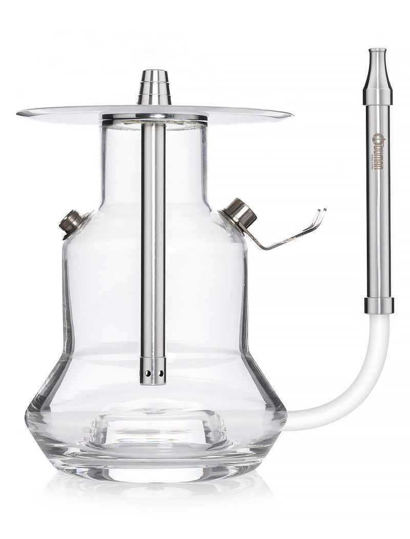 Oduman N4 Clear Glass Shisha Pipe 35cm - The Shisha Shop