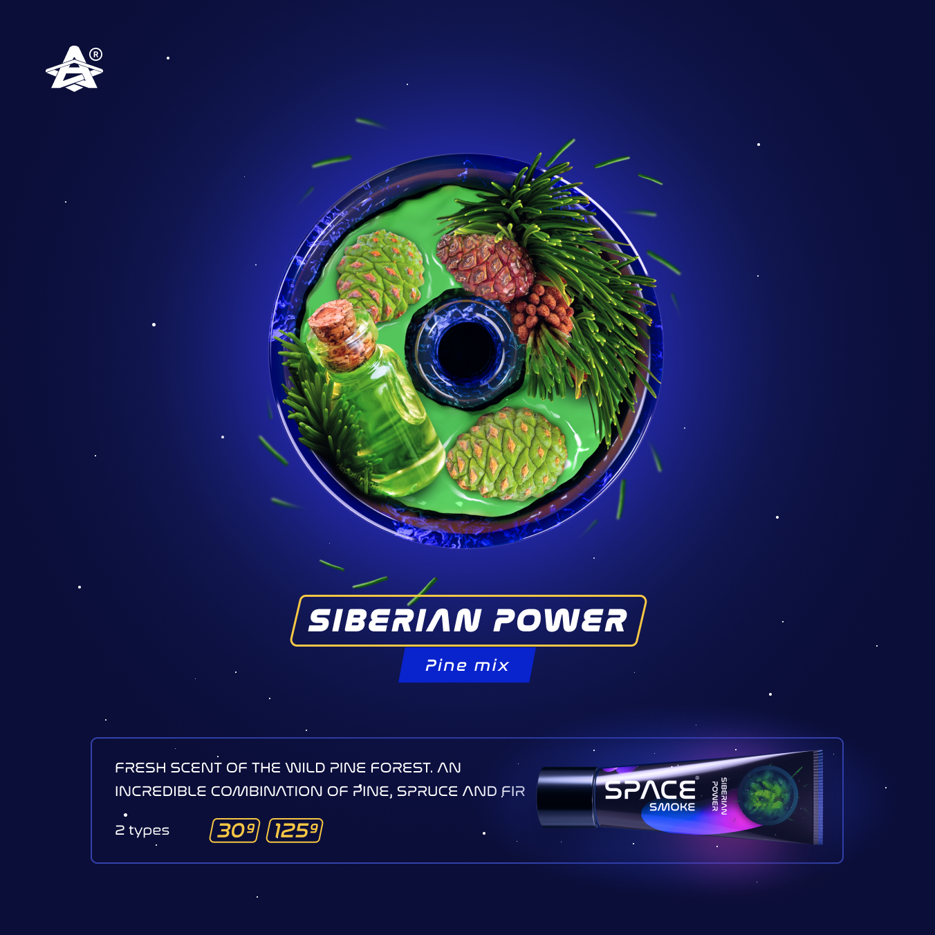 Space Smoke Siberian Power (Pine Mix) Hookah Paste 30g - The Shisha Shop