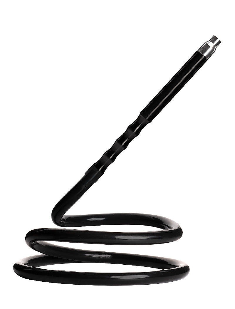 Black Compact Silicone Washable Hygiene Hose - Black - The Shisha Shop