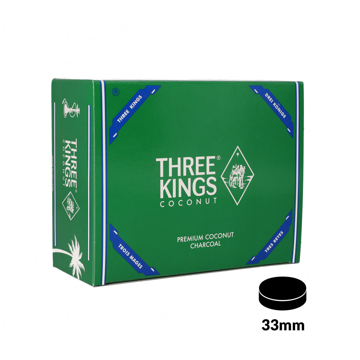 Three Kings Coconut Charcoal 100 Pieces