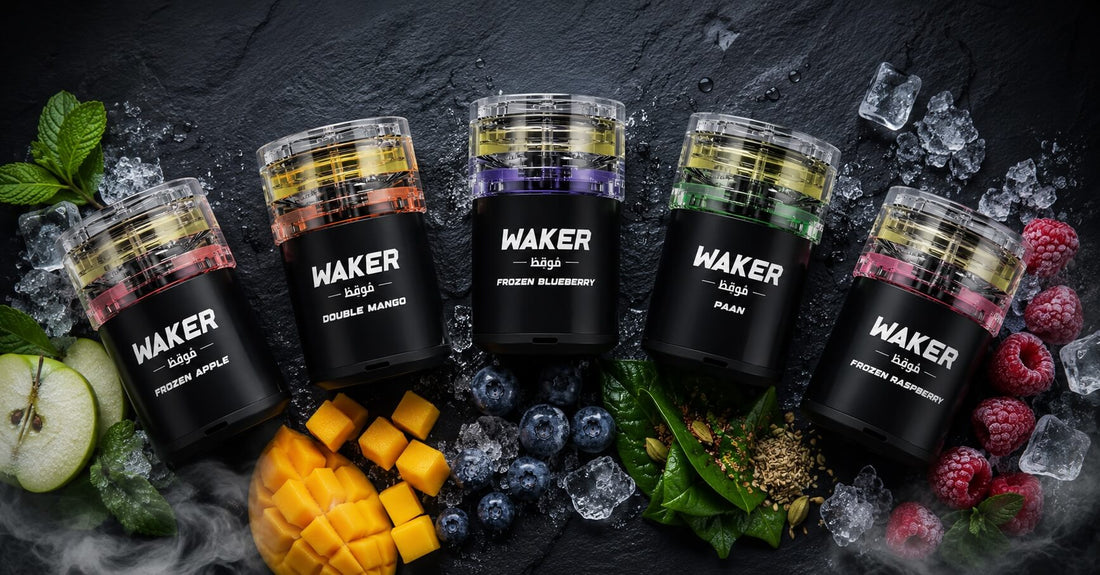 Five new Waker Gen 2 pod flavours — Frozen Apple, Double Mango, Frozen Blueberry, Paan and Frozen Raspberry