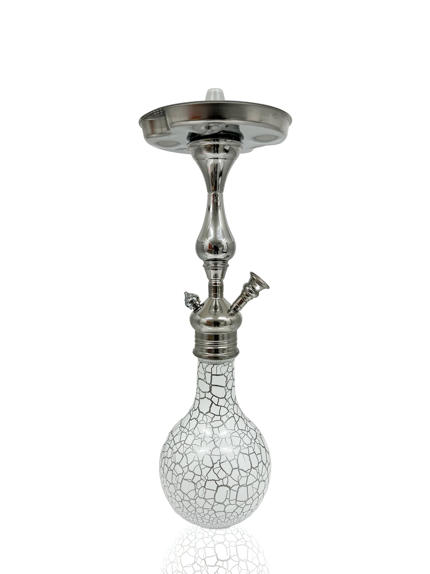 Aladin Fractured Snow Classic White Shisha Pipe 55cm