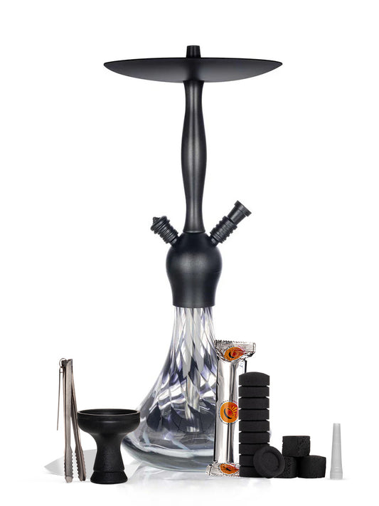 Alux Captain Complete Shisha Pipe Package - Black