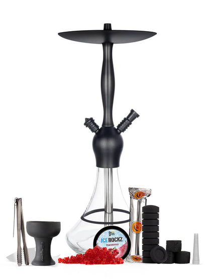 Alux Captain Complete Shisha Pipe Package - Black