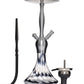Alux Captain Light Gunmetal Aladin Shisha Pipe 50cm