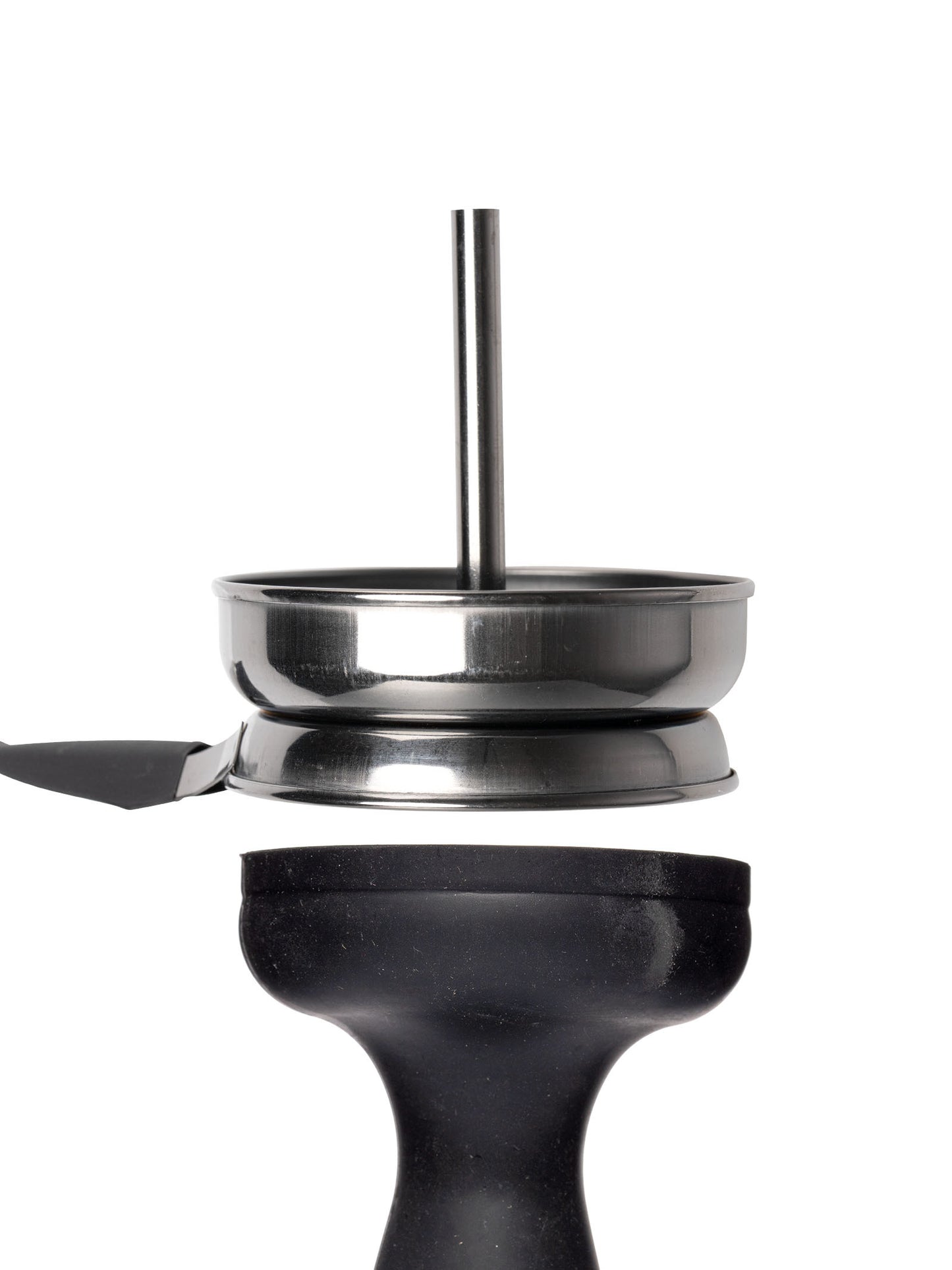 Black Silicone Dome Shisha Bowl + Charcoal Pan Heat Management Set - The Shisha Shop