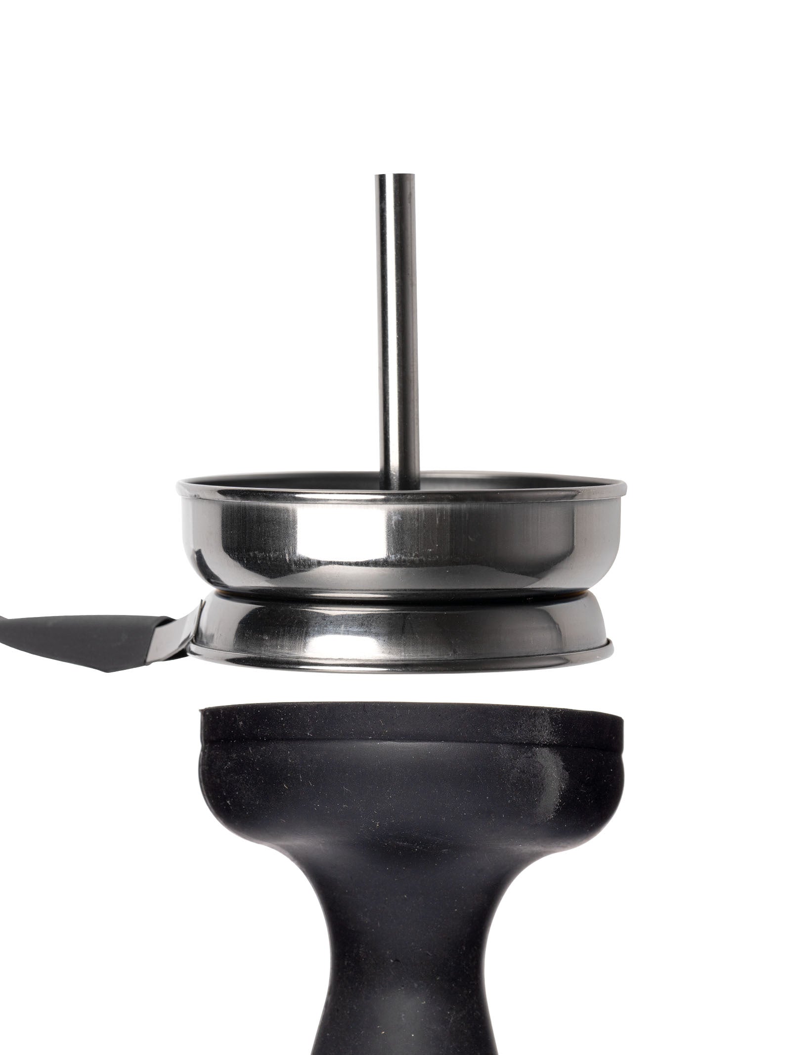 Black Silicone Dome Shisha Bowl + Charcoal Pan Heat Management Set - The Shisha Shop