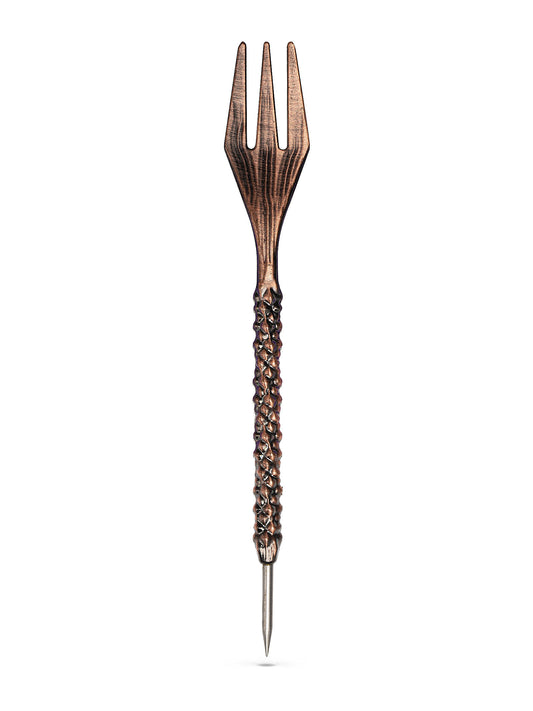 Bronze Premium Russian Shisha Fork & Foil Poker 2 in 1 - The Shisha Shop