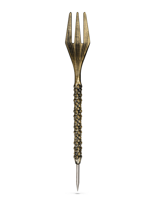 Gold Premium Russian Shisha Fork & Foil Poker 2 in 1 - The Shisha Shop