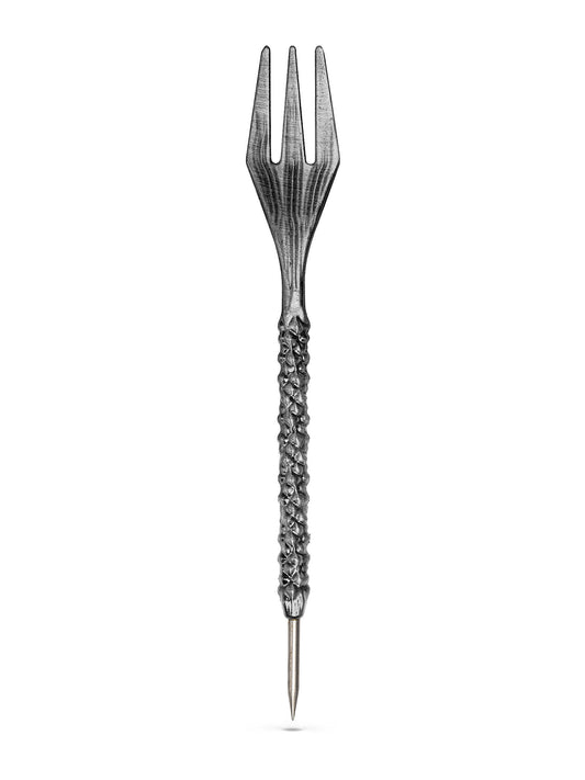 Silver Premium Russian Shisha Fork & Foil Poker 2 in 1 - The Shisha Shop