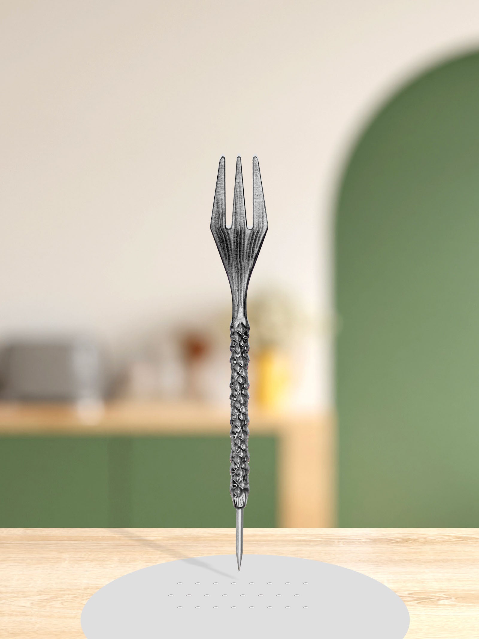 Silver Premium Russian Shisha Fork & Foil Poker 2 in 1 - The Shisha Shop