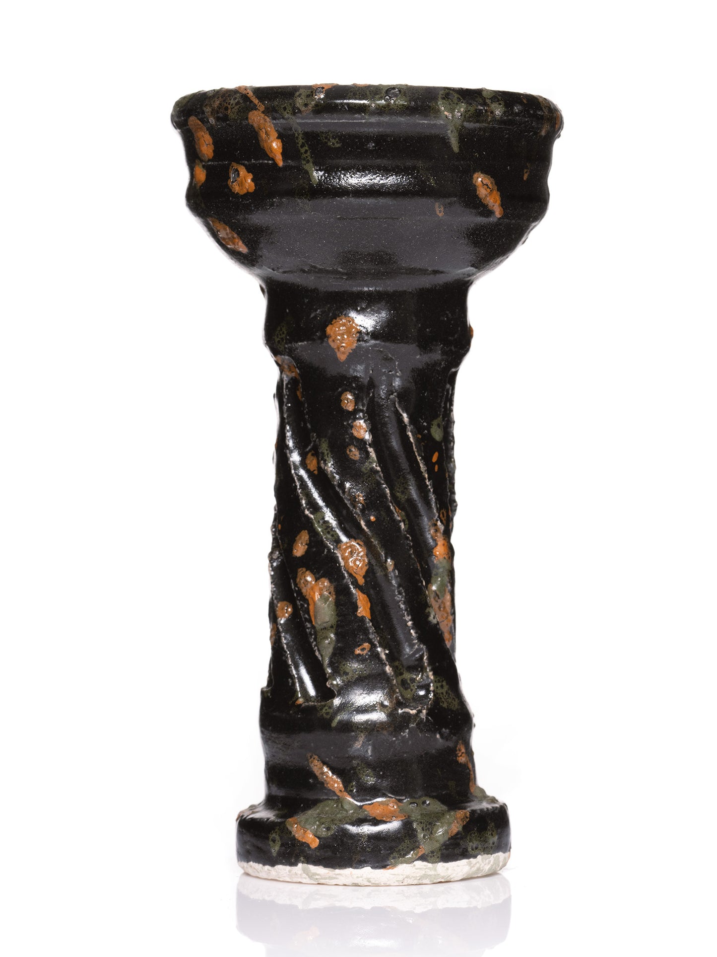 Helium Big Bang Shisha Bowl - Green-Orange dots - The Shisha Shop