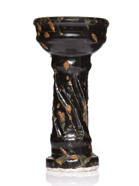 Helium Big Bang Shisha Bowl - Green-Orange dots - The Shisha Shop