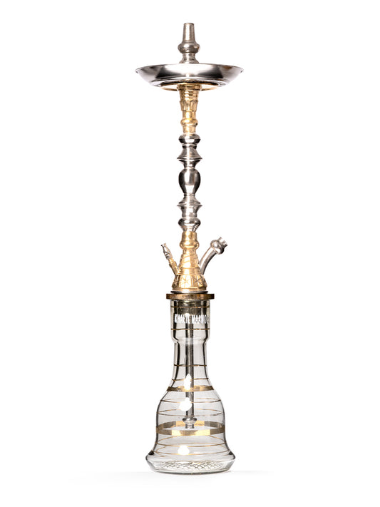 KM Khalil Mamoon Dual Metal Pro Edition Shisha Pipe 81cm