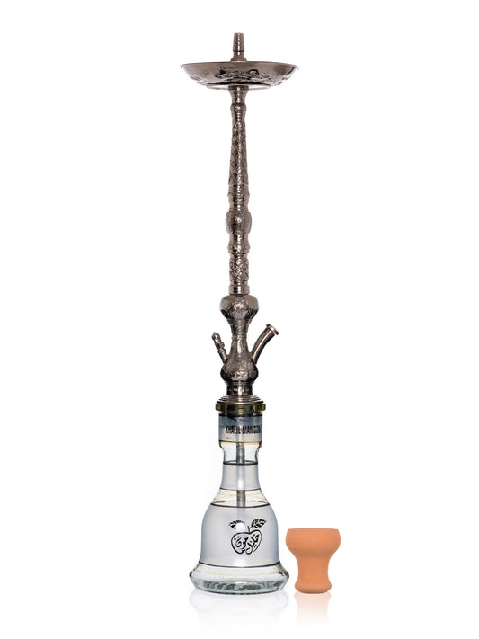 KM Khalil Mamoon Heavy Gun Metal Pro Edition Shisha Pipe 89cm