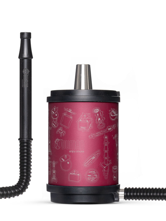 Oduman Atomic Shisha Pipe - Red - The Shisha Shop