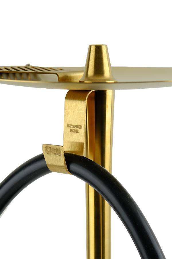 Oduman Cosmo Shisha Pipe 60cm - Black Glass Gold Body