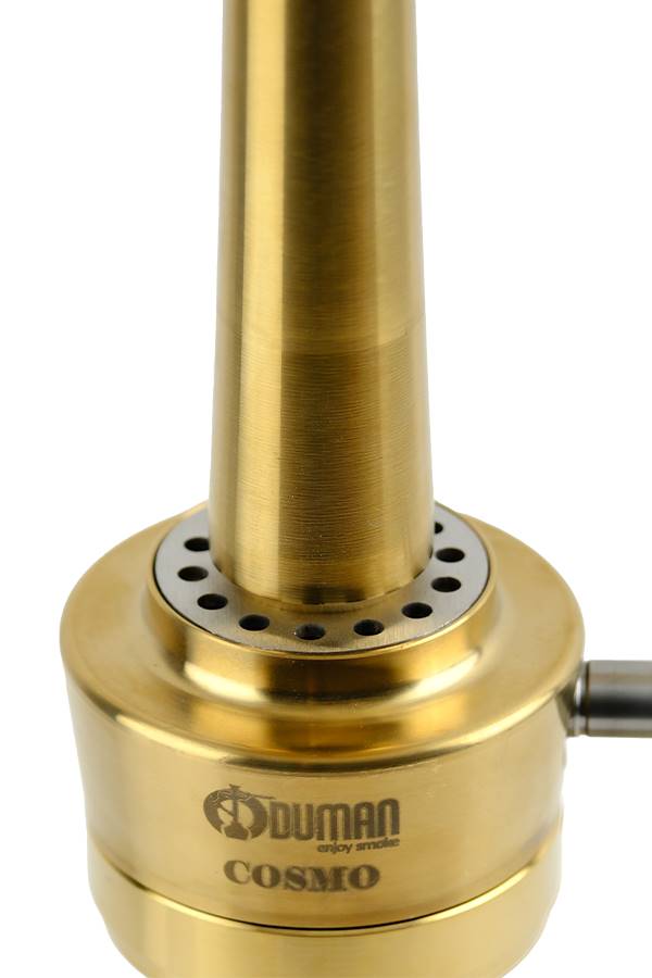 Oduman Cosmo Shisha Pipe 60cm - Black Glass Gold Body