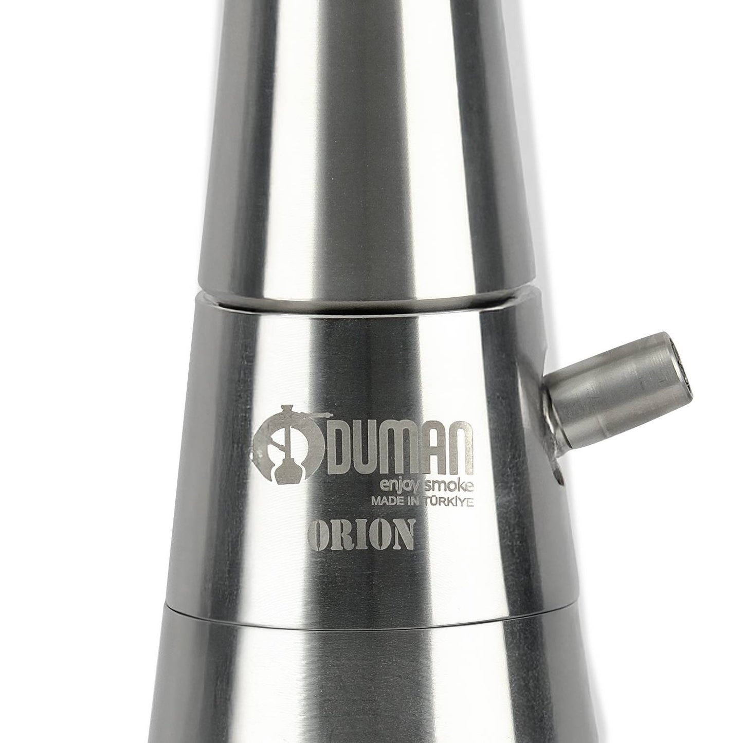 Oduman Orion Shisha Pipe 60cm - Silver Body with Black Glass Base