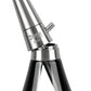 Oduman Orion Shisha Pipe 60cm - Silver Body with Black Glass Base
