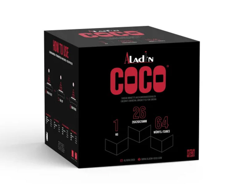 Aladin Coco natural coconut charcoal 26mm 1kg box