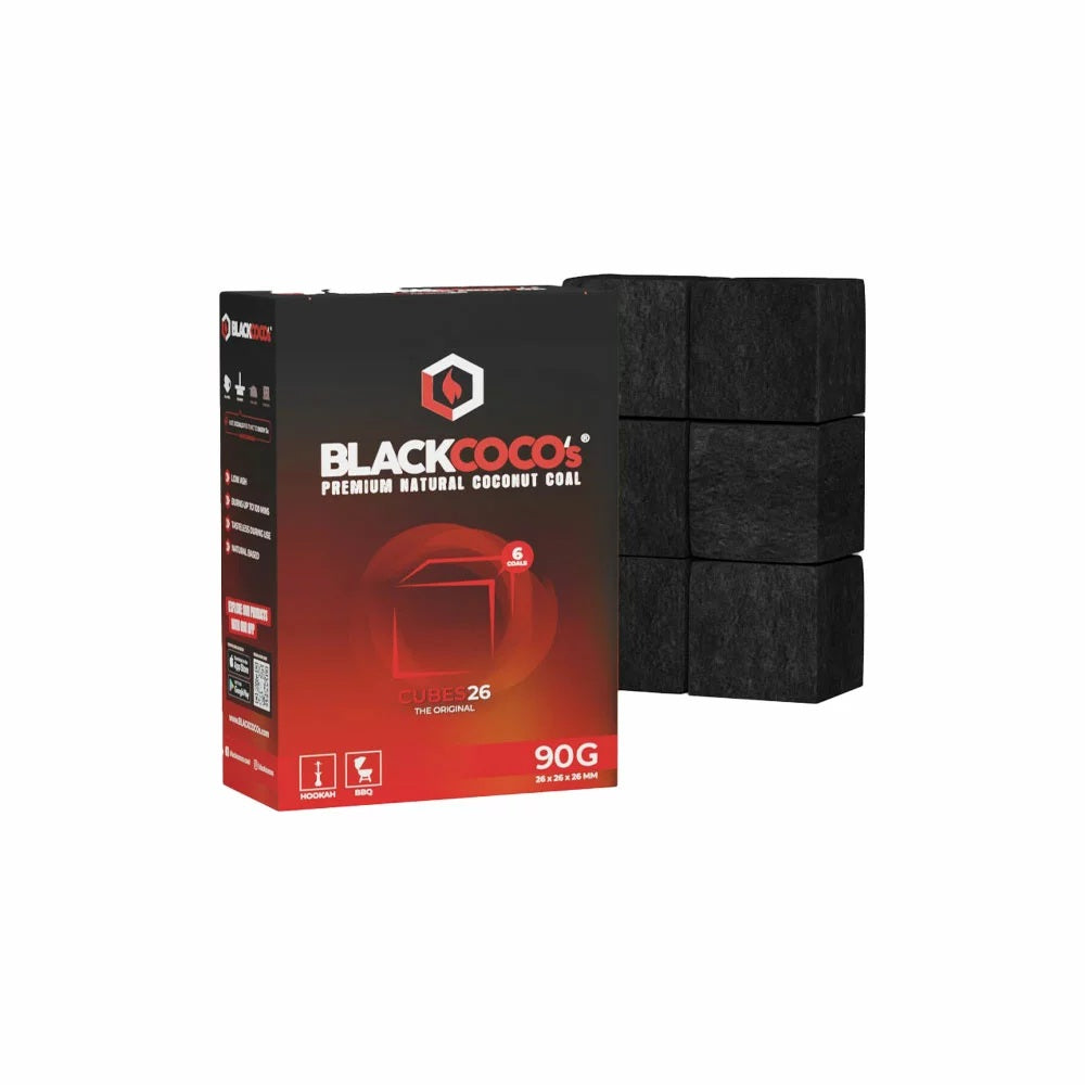BlackCocos CUBES26 coconut charcoal six-cube 90g tester pack