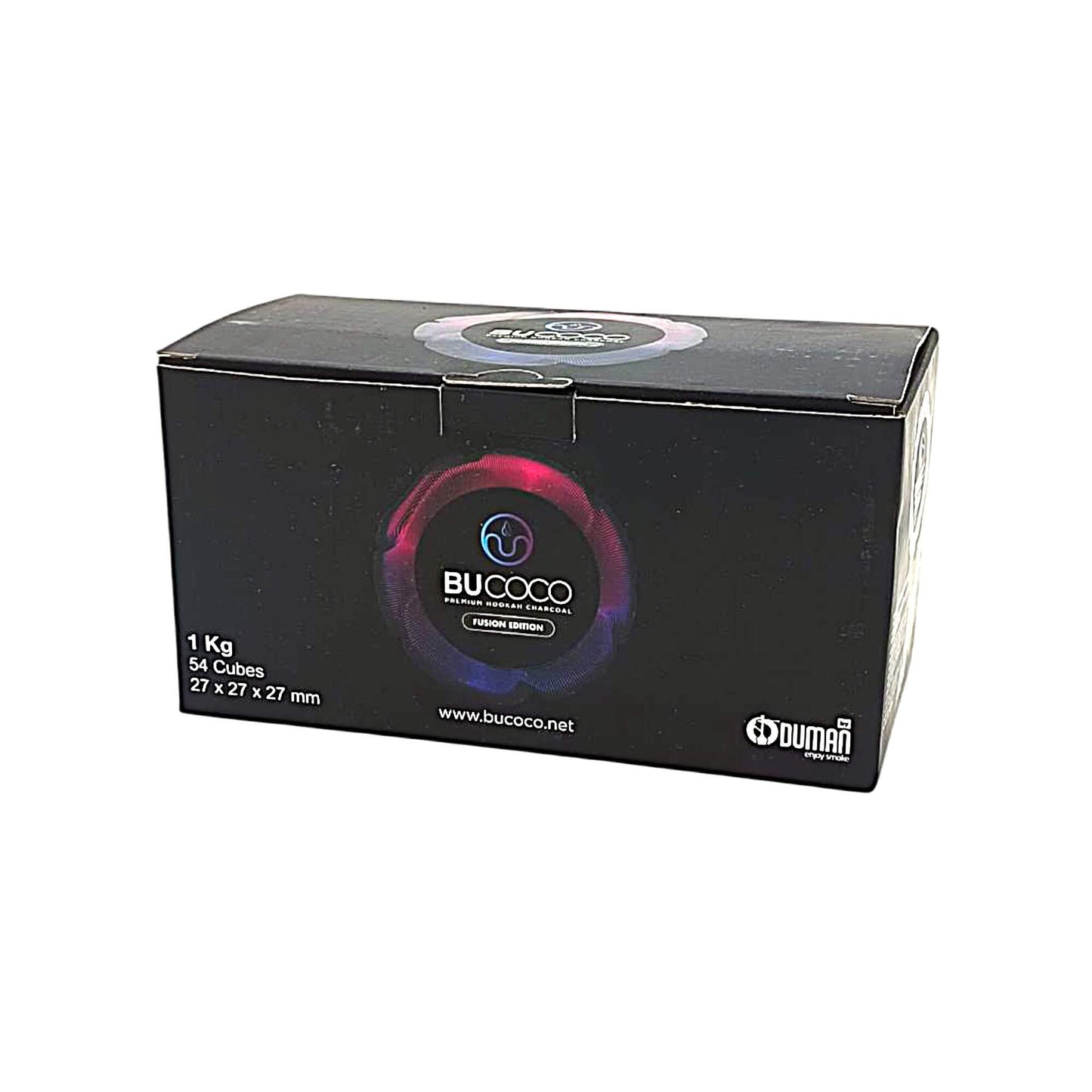 Bucoco Fusion Edition hookah charcoal 1 kg C27 natural coconut shell cubes